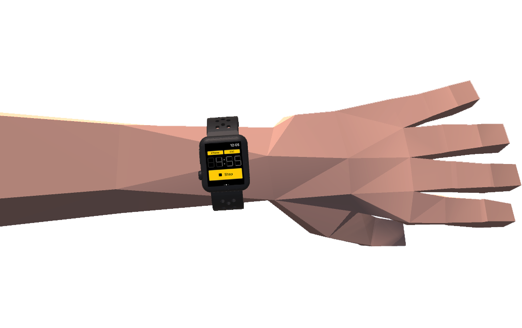 Apple Watch and arm